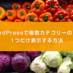 WordPressで複数カテゴリーのうち1つだけ表示する方法